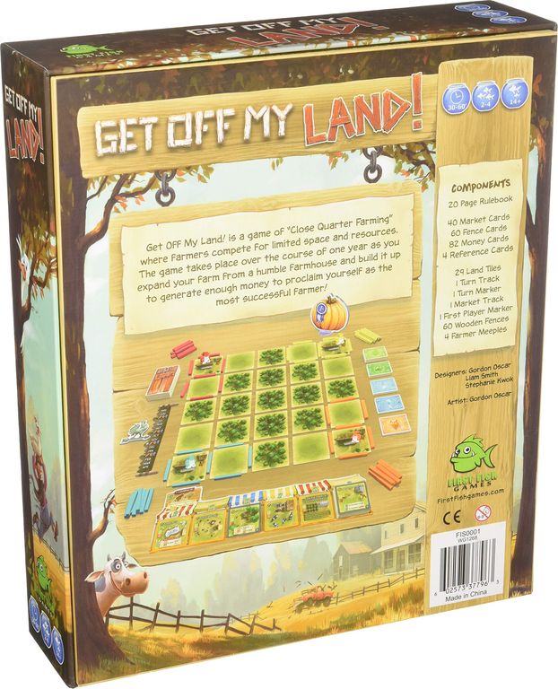 Get Off My Land! back of the box