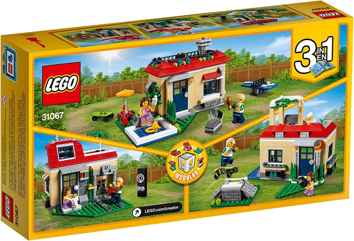 LEGO® Creator Casa modular con piscina parte posterior de la caja