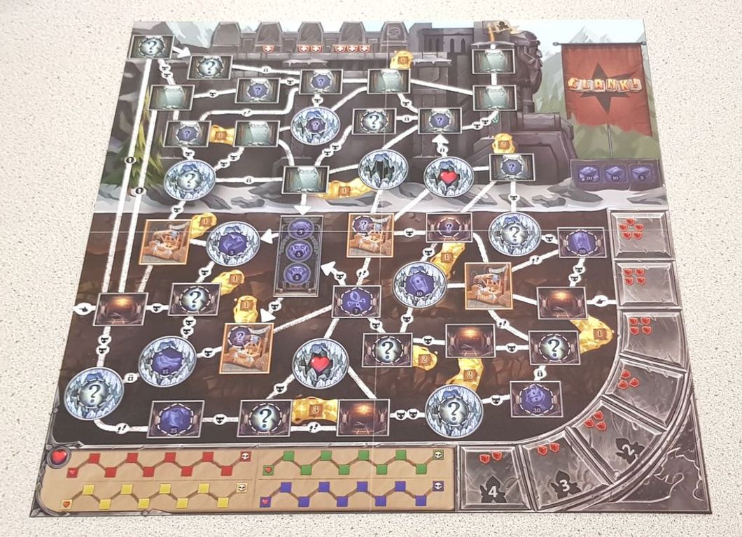 Clank! Expéditions: L'Or et la Soie plateau de jeu