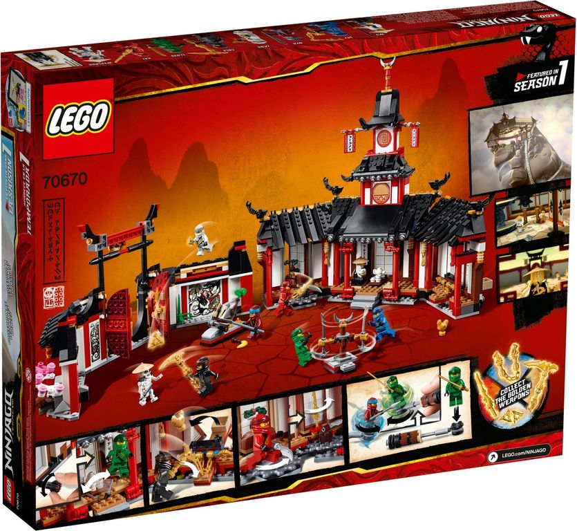 LEGO® Ninjago Kloster des Spinjitzu rückseite der box