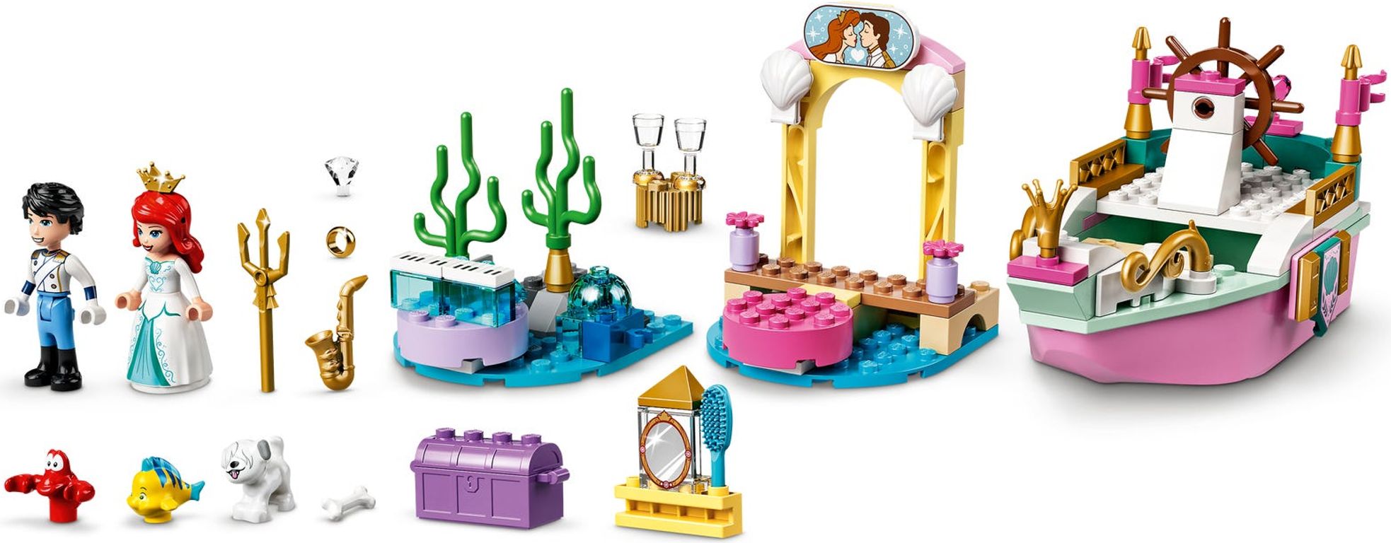 LEGO® Disney Ariel's Celebration Boat components