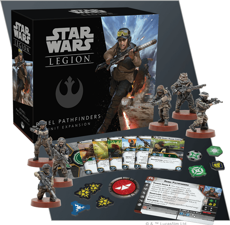 Star Wars: Legion - Rebel Pathfinders Unit Expansion komponenten