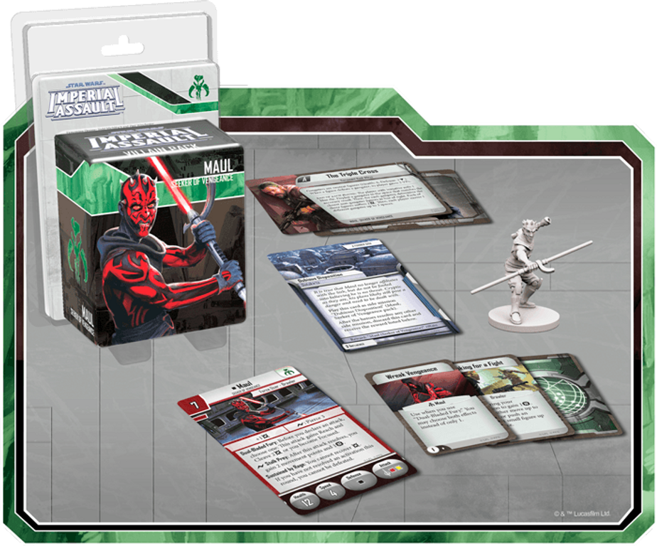 Star Wars: Imperial Assault - Maul Villain Pack components