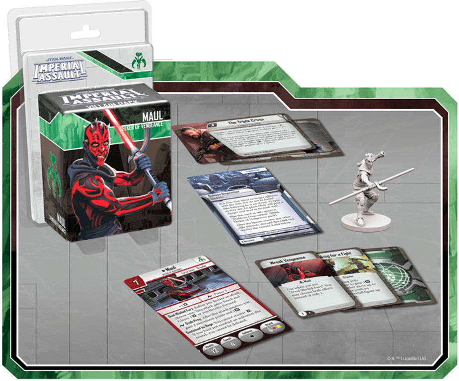 Star Wars: Imperial Assault - Maul Villain Pack componenten