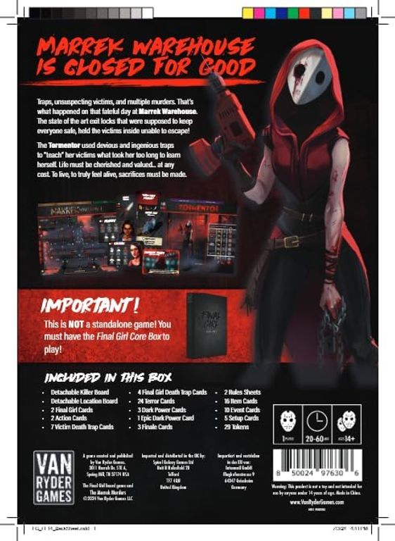 Final Girl: The Marrek Murders back of the box