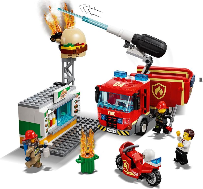 LEGO® City Fiamme al Burger Bar componenti