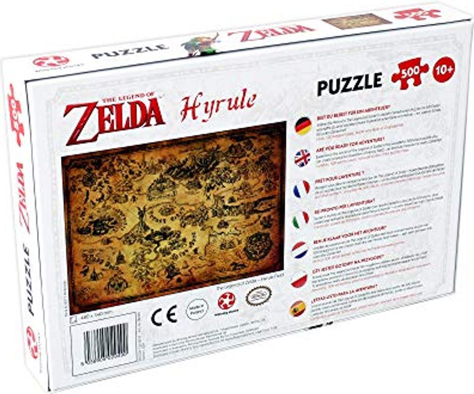 Zelda Hyrule Field map back of the box