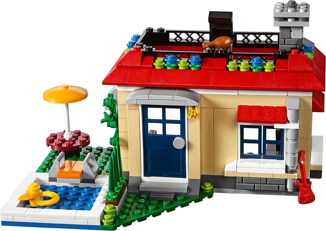 LEGO® Creator Modulaire vakantie aan het zwembad componenten