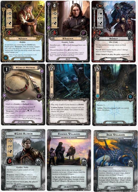 The Lord of the Rings: The Card Game - Encounter at Amon Dîn cards