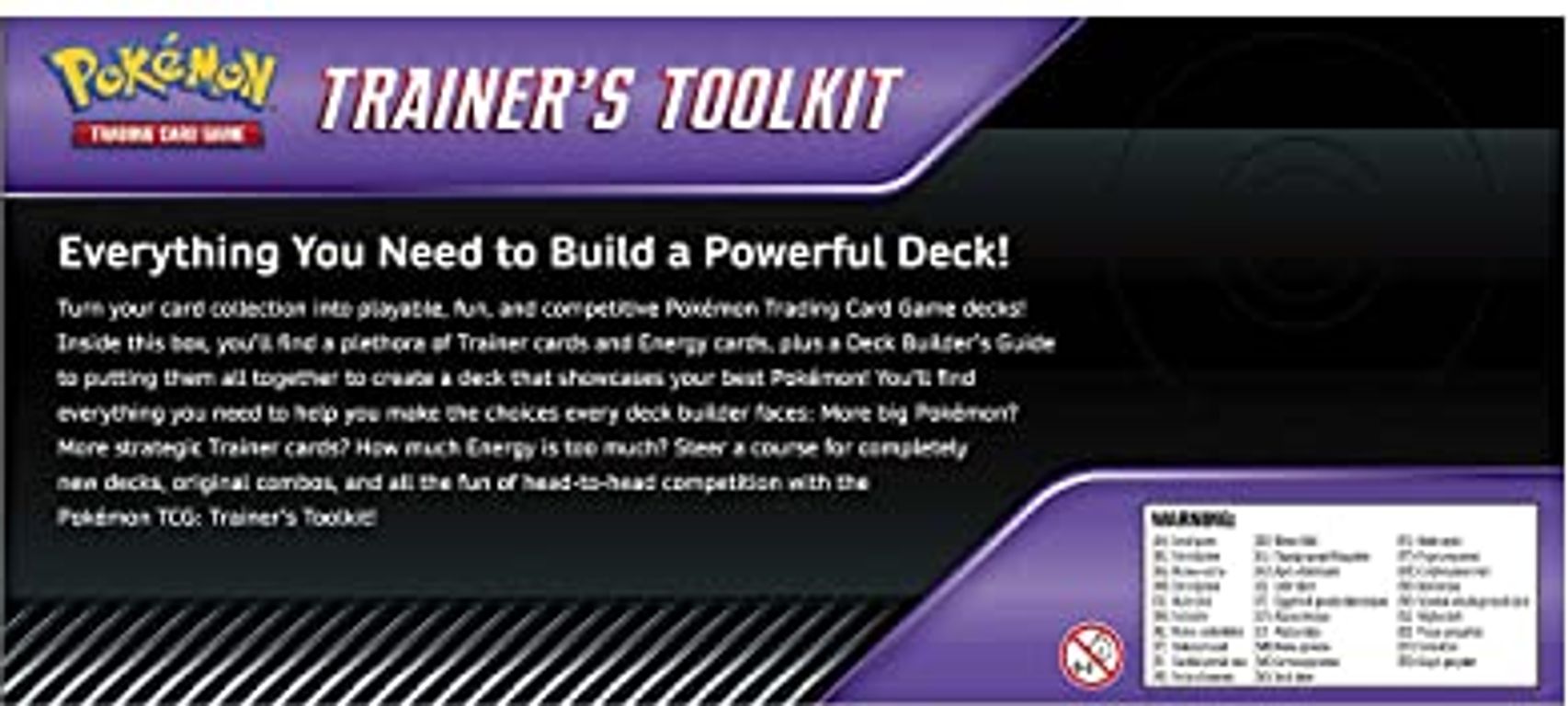 Pokémon TCG: Trainer’s Toolkit 2022 back of the box