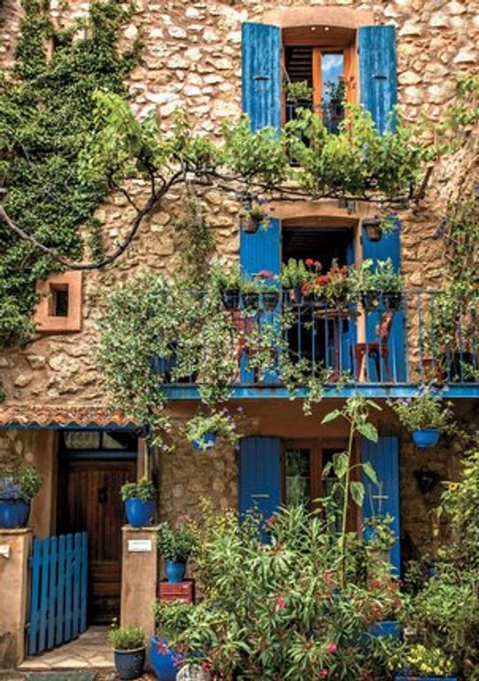 Blue balcony