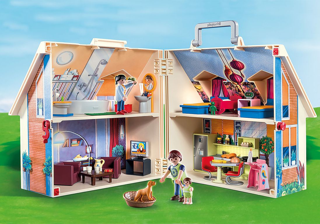 Playmobil® Dollhouse Take Along Modern Doll House gameplay