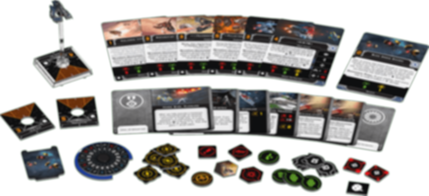 Star Wars: X-Wing (Second Edition) – Droid Tri-Fighter Expansion Pack componenti