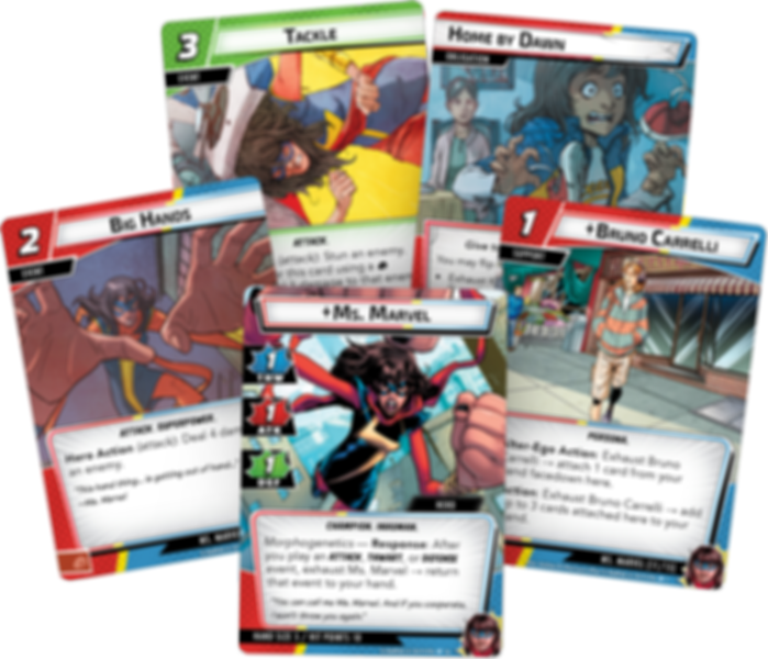 Marvel Champions: El Juego de Cartas - Ms. Marvel Pack de Héroe cartas