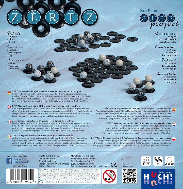 ZÈRTZ back of the box