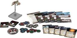 Star Wars: X-Wing Miniatures Game - E-Wing Expansion Pack components