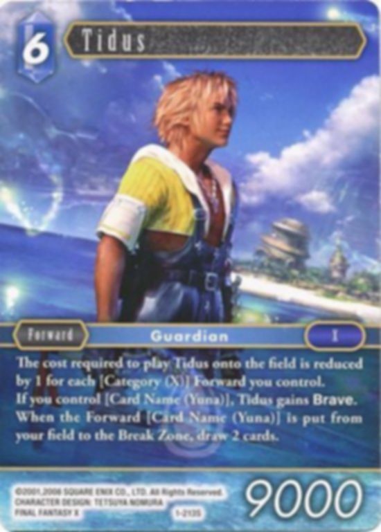 Final Fantasy: Trading Card Game - X Starter Deck (Wind and Water) Tidus card