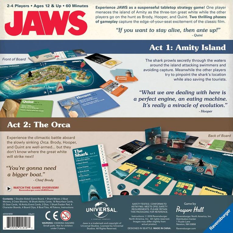 Jaws achterkant van de doos