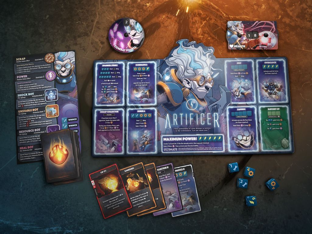Dice Throne S2 - Artificier vs Pirate Maudite composants