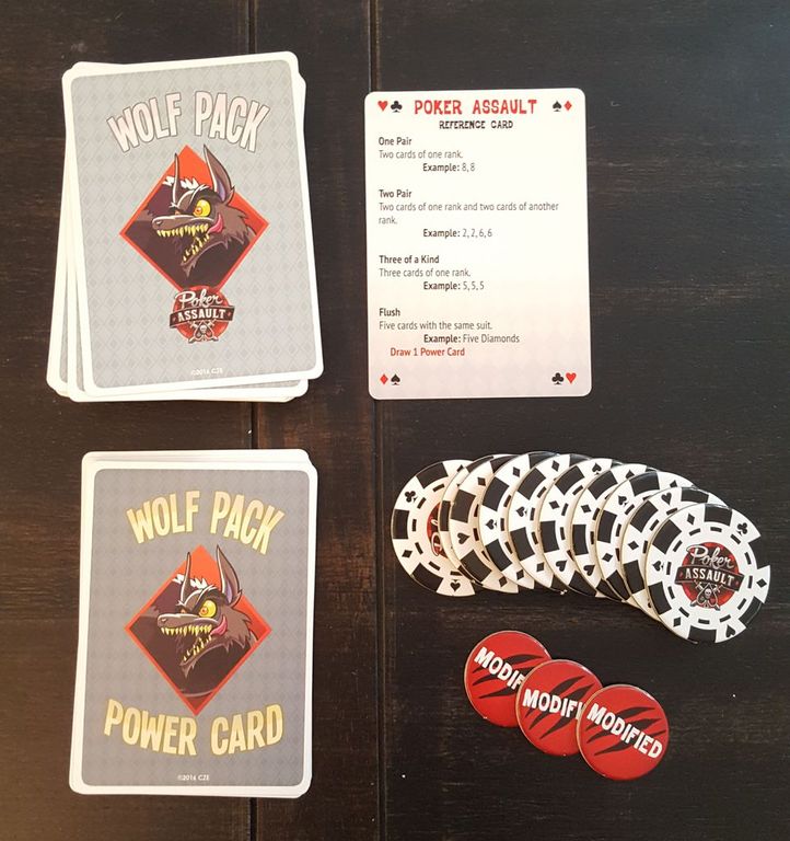 Poker Assault components