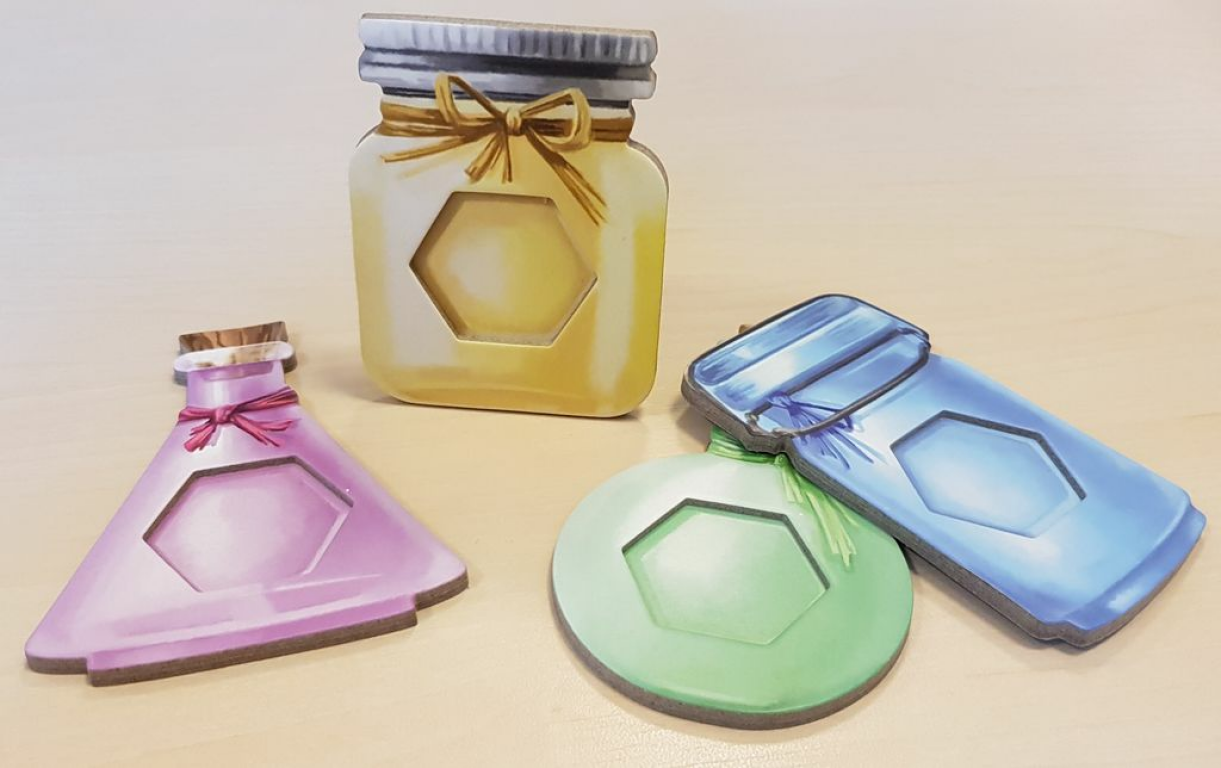 Honey Buzz: Honey Pot Mini Expansion components