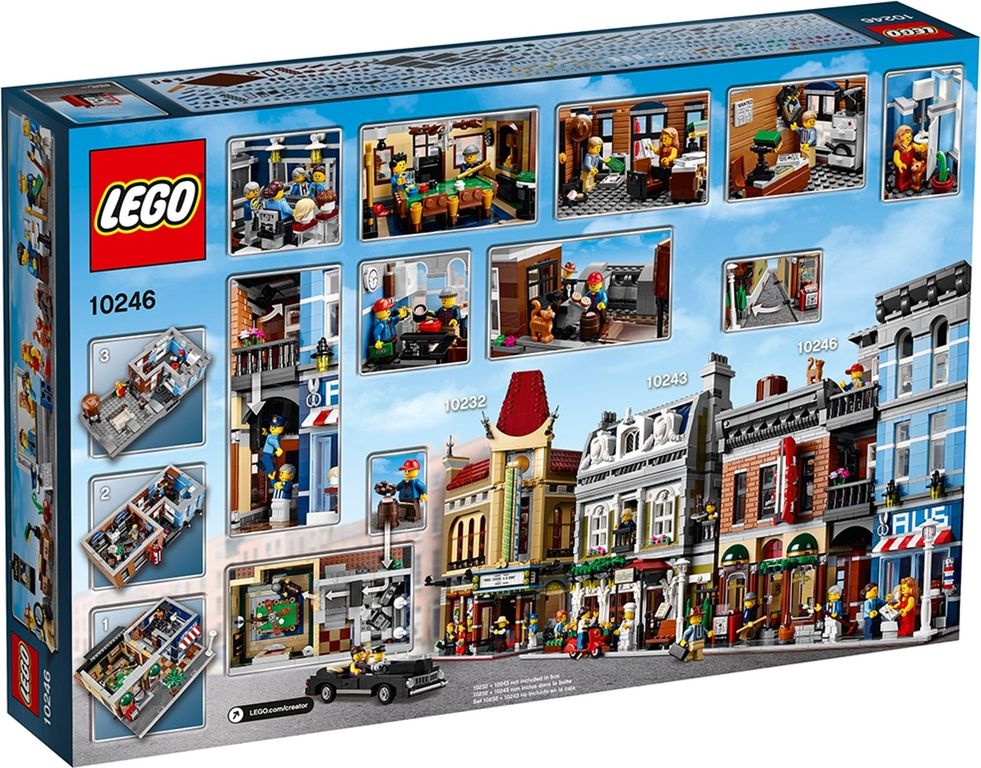 LEGO® Icons Detectivekantoor achterkant van de doos