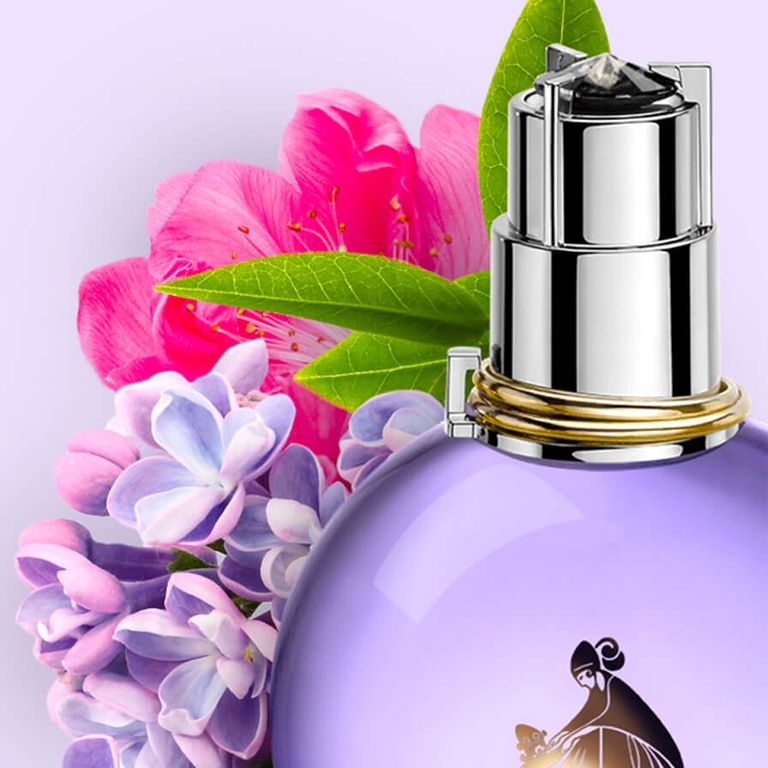 TERNOPIL, UKRAINE - SEPTEMBER 2, 2022 Lanvin Eclat Darpege Perfume Bottle  On Shiny Glitter Background In Pink And Purple Colors Stock Photo, Picture  and Royalty Free Image. Image 193486780.