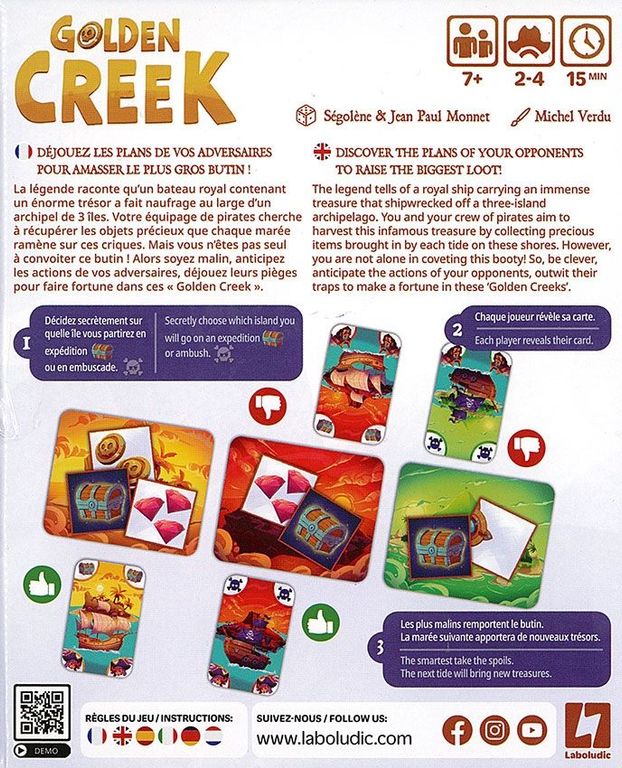 Golden Creek parte posterior de la caja