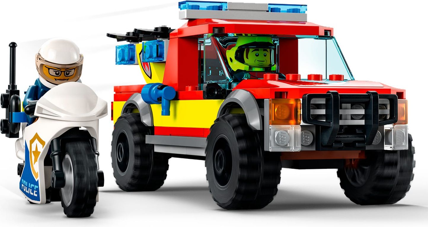 LEGO® City Brandweer & Politie achtervolging voertuig