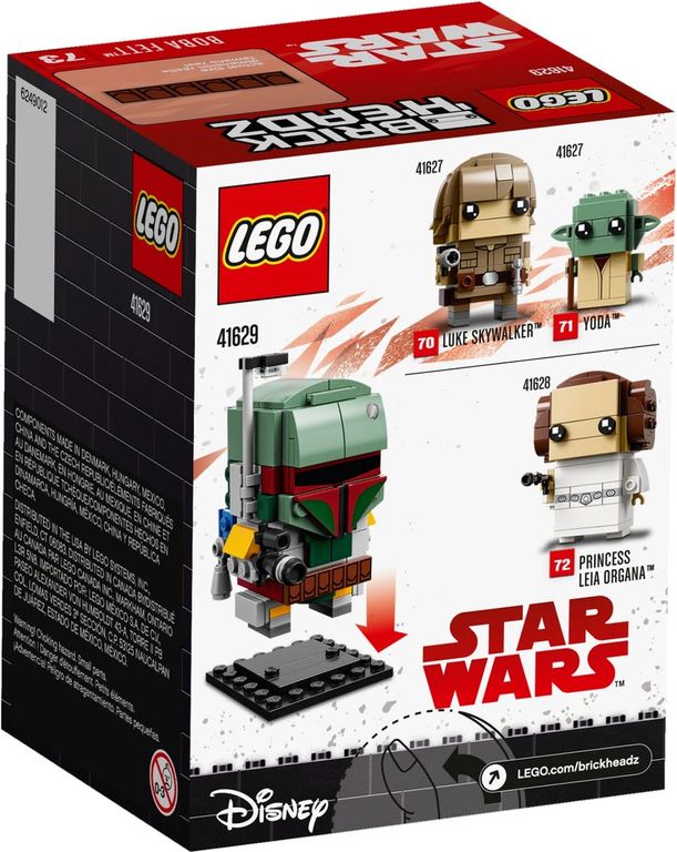 LEGO® BrickHeadz™ Boba Fett™ achterkant van de doos