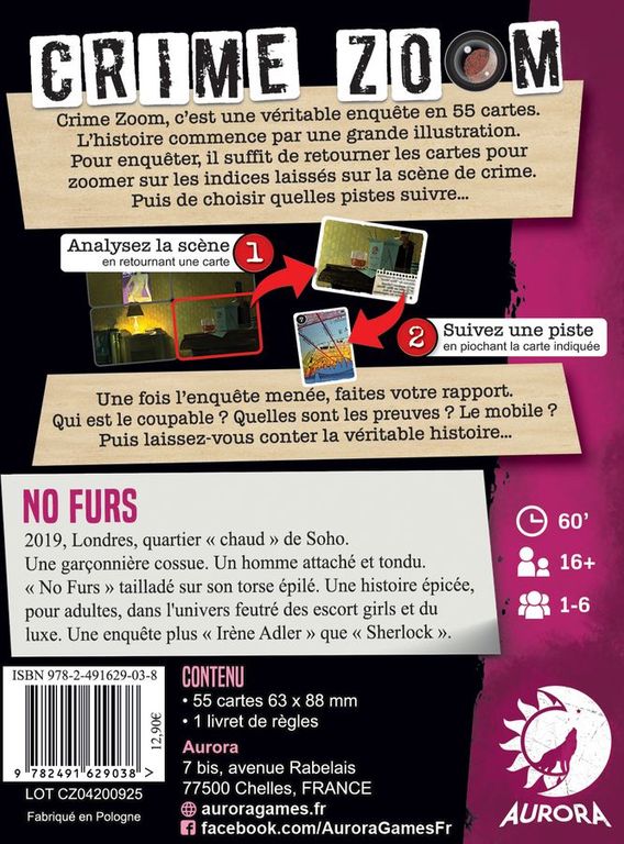 Crime Zoom: No Furs dos de la boîte