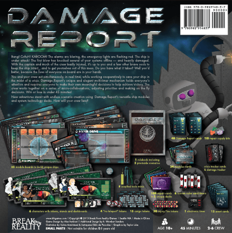 Damage Report rückseite der box