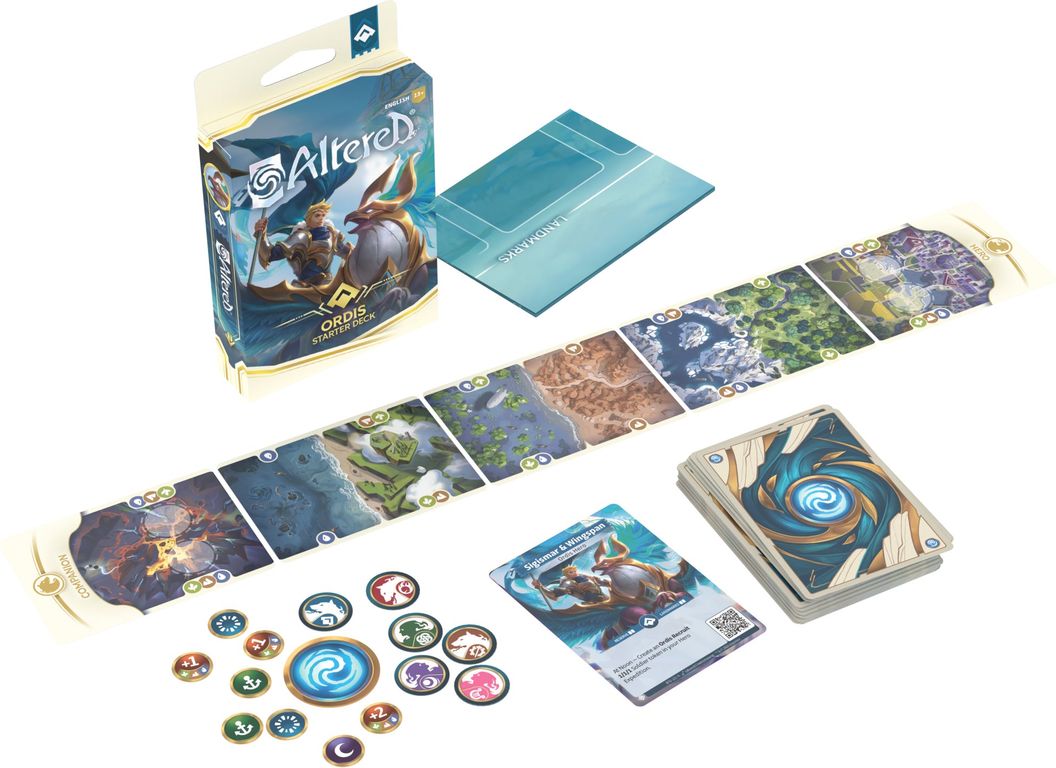 Altered TCG: Beyond the Gate Starter Deck komponenten