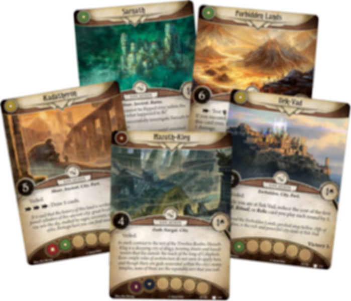 Arkham Horror: The Card Game – The Search for Kadath: Mythos Pack cards