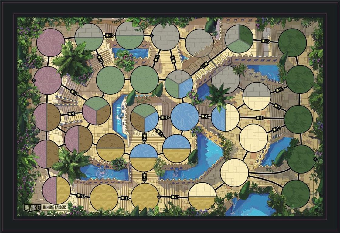 Unmatched: Battle of Legends, Volume Two game board