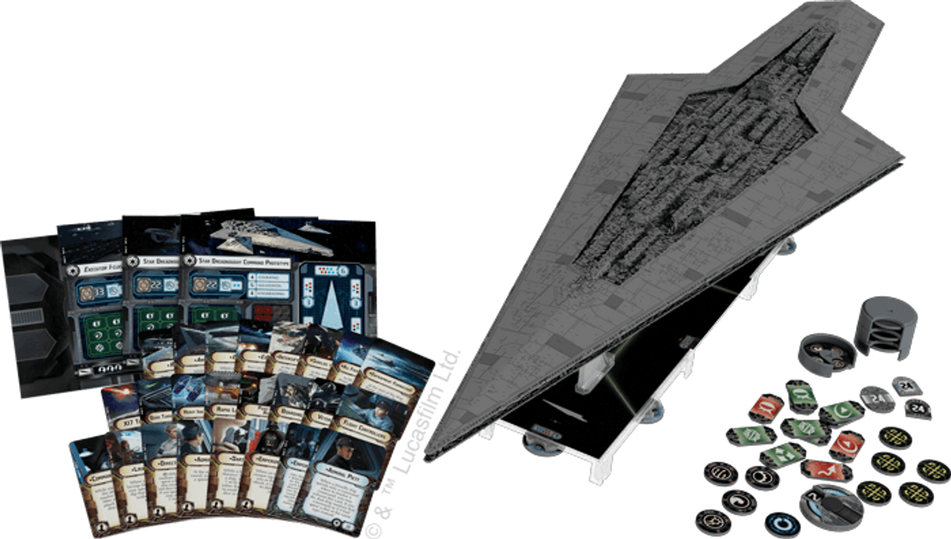 Star Wars: Armada - Super Star Destroyer Expansion Pack components