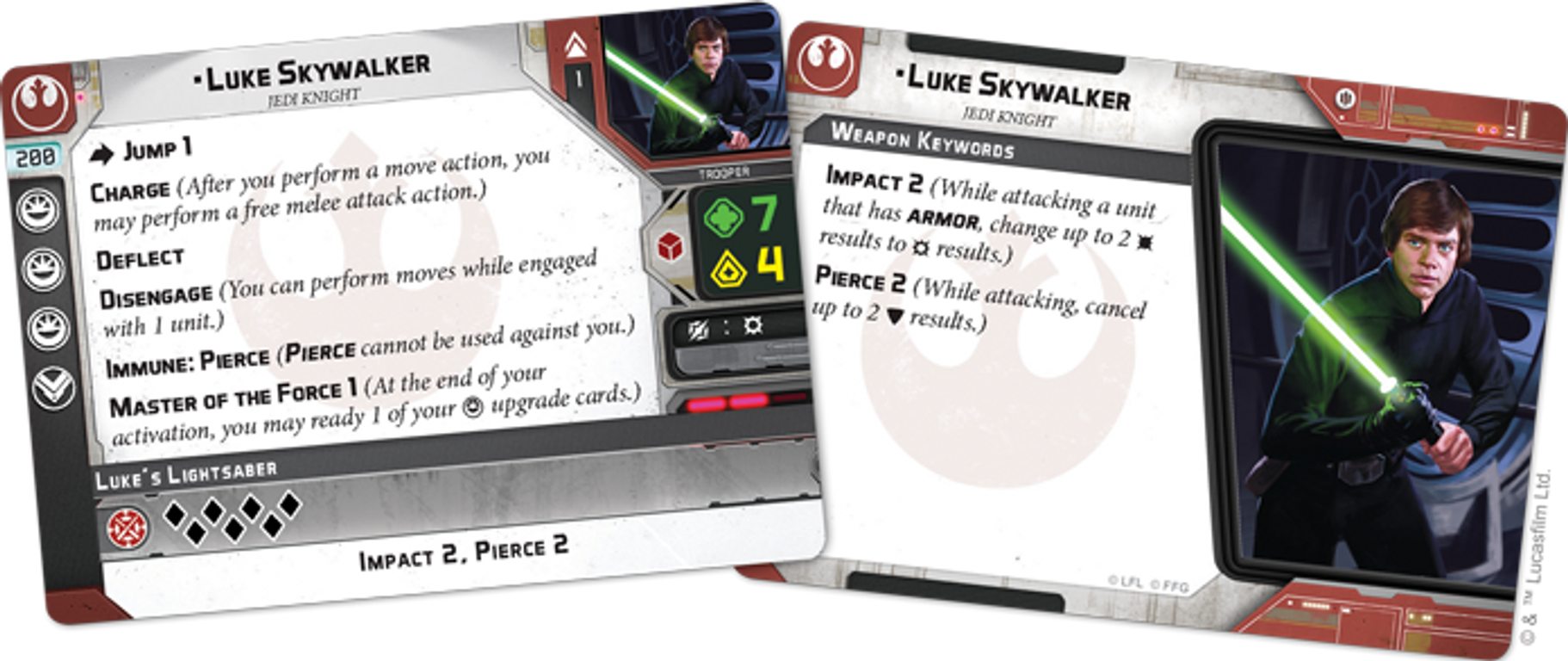 Star Wars: Legion - Luke Skywalker Operative Expansion card