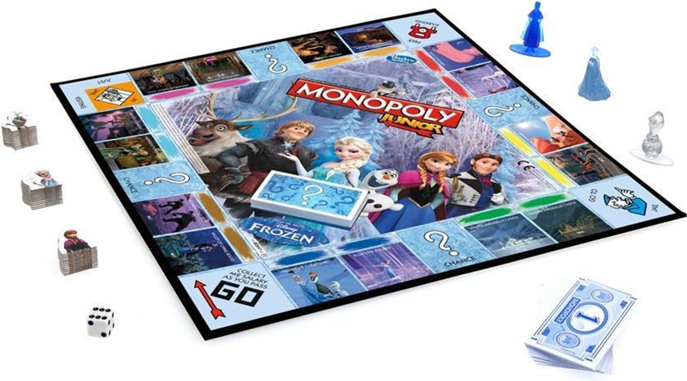 Monopoly Junior Disney Frozen components