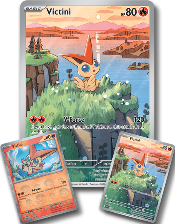 Pokémon Tcg: Scarlet & Violet - Black Bolt/White Flare Illustration Collection: Victini cards