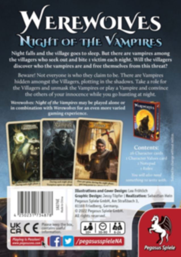 Werewolves: Night of the Vampires back of the box