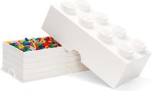 8-Stud Storage Brick – White components