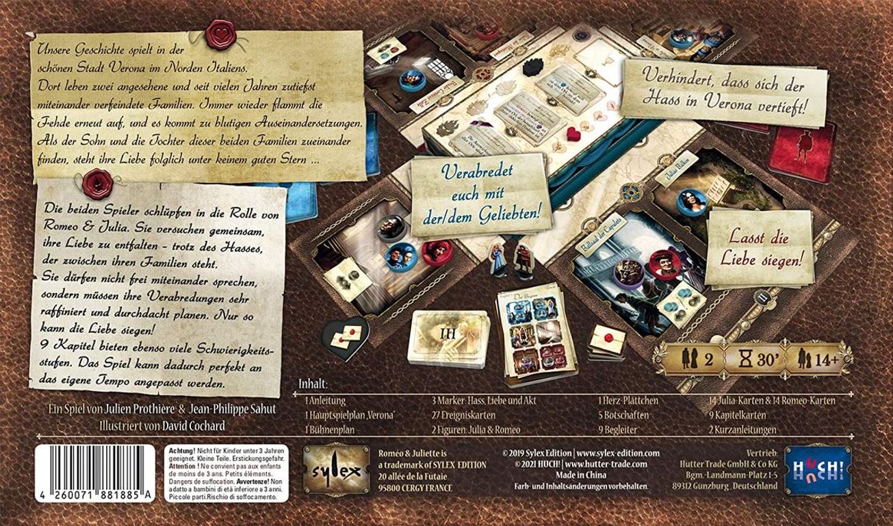 Romeo und Julia rückseite der box