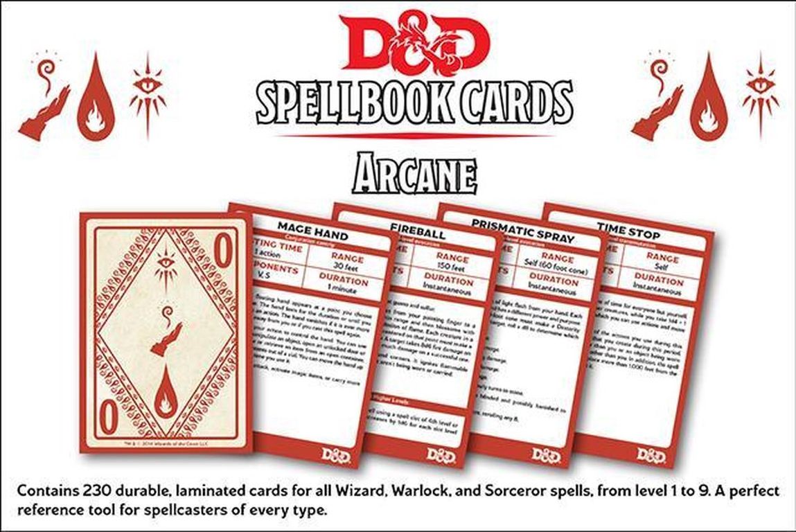 D&D Spellbook Cards: Arcane (Dungeons & Dragons, D&D) cartas