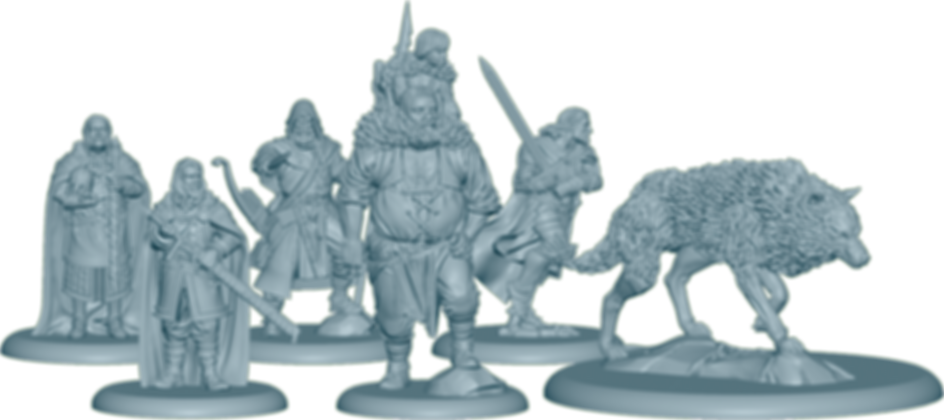 A Song of Ice & Fire: Tabletop Miniatures Game – Stark Heroes I miniatures