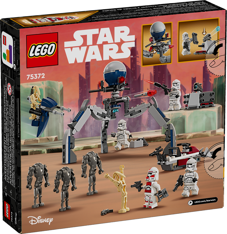 LEGO® Star Wars Pack de combat des Clone Troopers™ et Droïdes de combat dos de la boîte