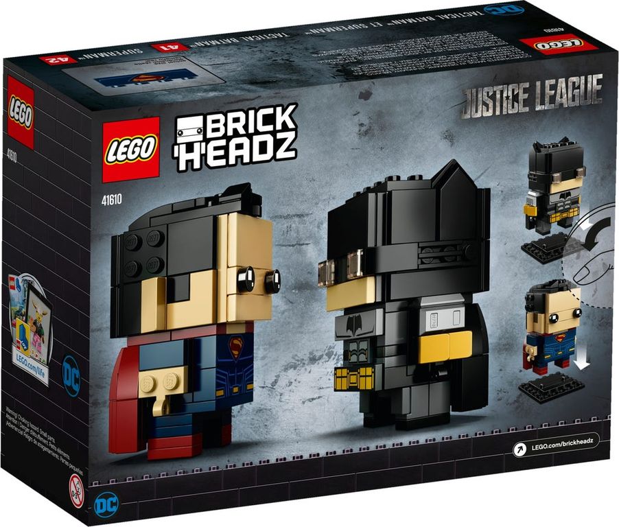 LEGO® BrickHeadz™ Tactical Batman™ & Superman™ rückseite der box