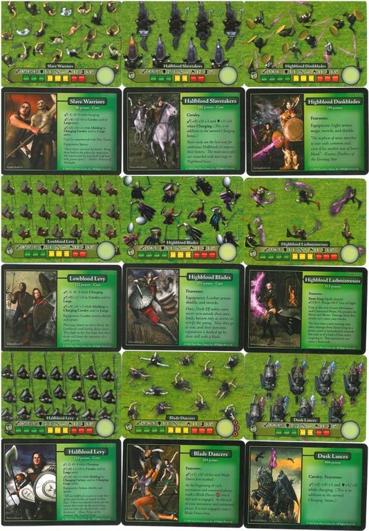 Battleground Fantasy Warfare: Dark Elves cartes