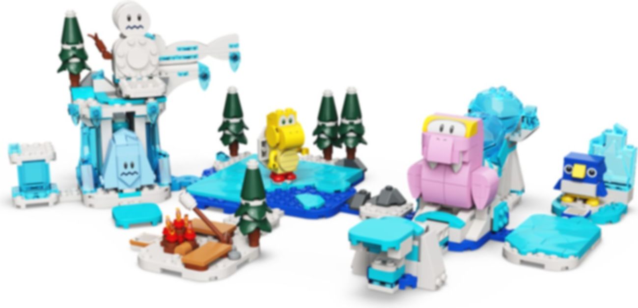 LEGO® Super Mario™ Fliprus Snow Adventure Expansion Set components