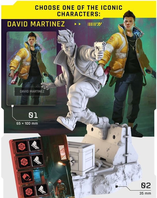 Cyberpunk 2077: The Board Game – Edgerunners componenti