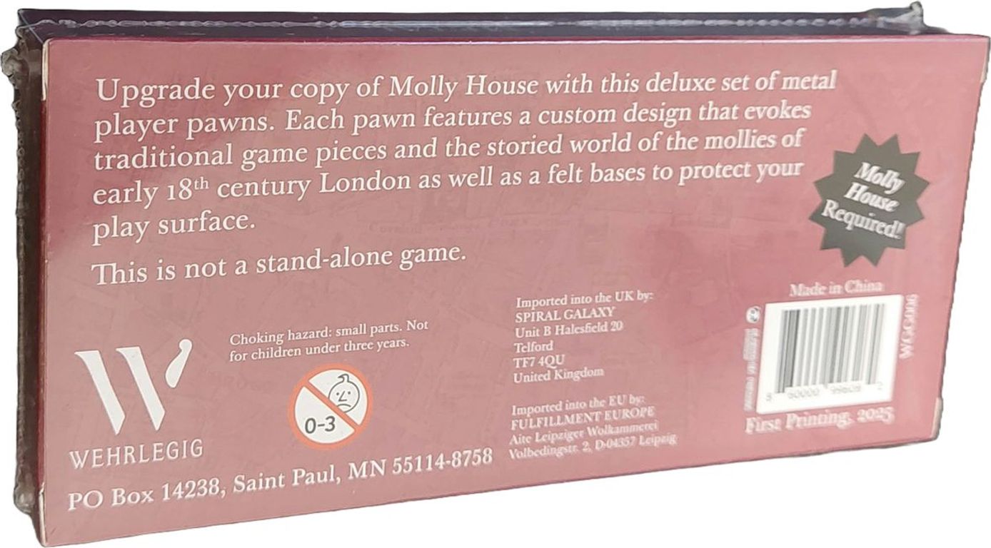 Molly House: Metal Pawns parte posterior de la caja
